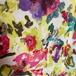 Super cute print ruffle 3x top